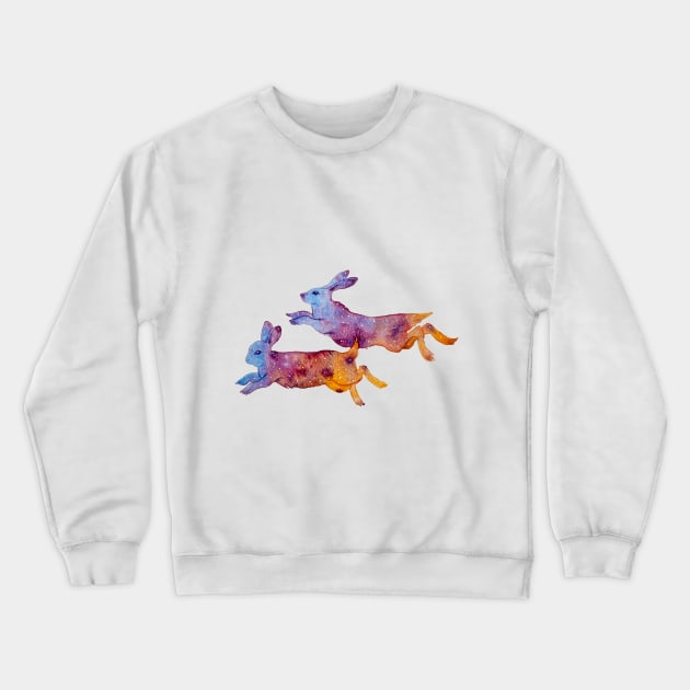 Celestial Rabbits Crewneck Sweatshirt by Pearl and Plam